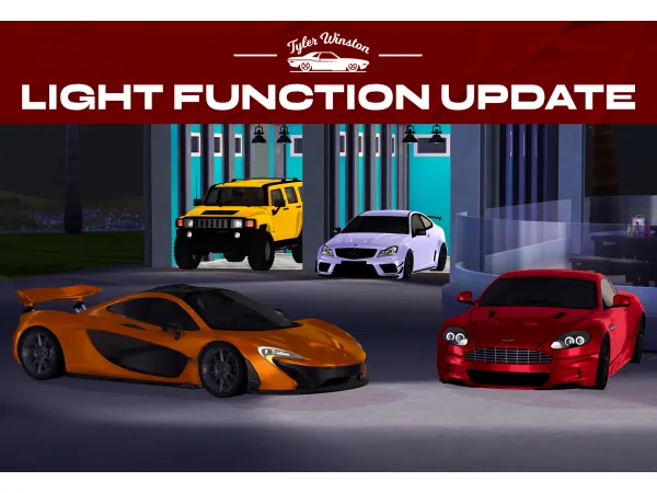 Alpha TYLER WINSTON CARS LIGHTING UPDATE 1 by tylerwcars - The Sims 4 Custom Content