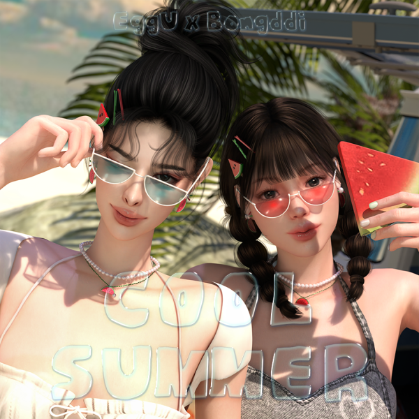Alpha [ ] ExB Cool Summer Acc Pose Set by simsfinds - The Sims 4 Custom Content