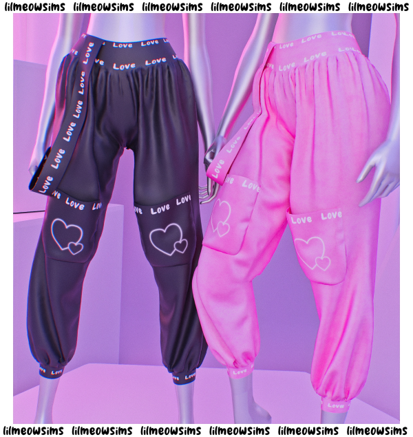 Alpha Love Joggers by simsfinds - The Sims 4 Custom Content