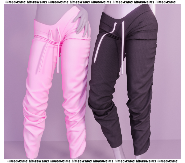 Alpha Ruffed Joggers by liilmeowsims - The Sims 4 Custom Content
