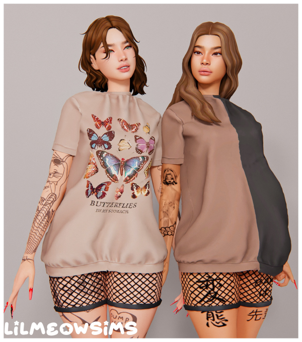 Alpha Tee Shirt by simsfinds - The Sims 4 Custom Content