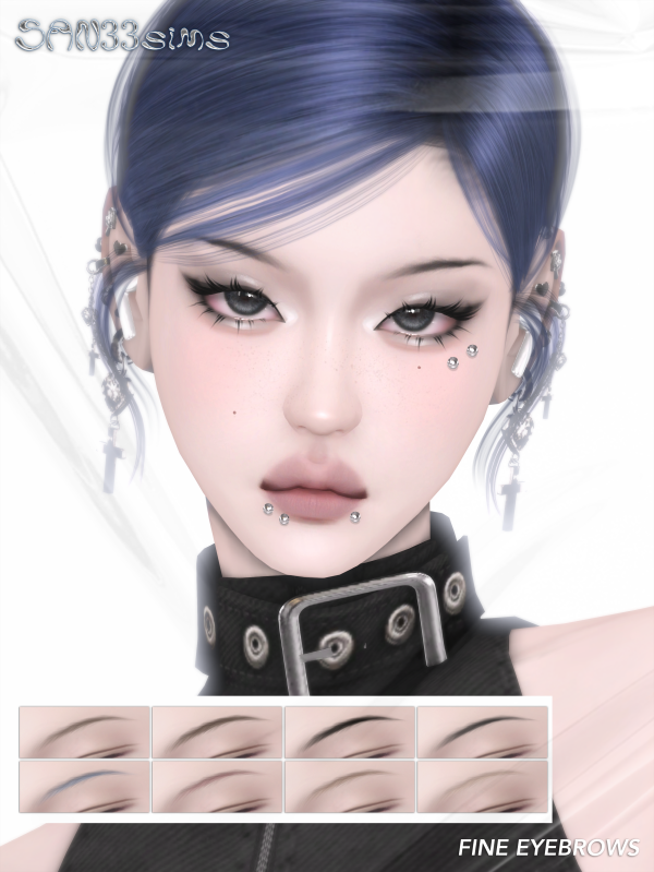 Alpha 333Fine Eyebrows by simsfinds - The Sims 4 Custom Content