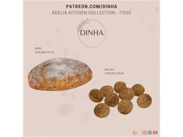 Mix Adelia kitchen Collection Food - The Sims 4 Custom Content