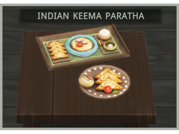 Maxis Match Indian Keema Paratha by icemunmun - The Sims 4 Custom Content