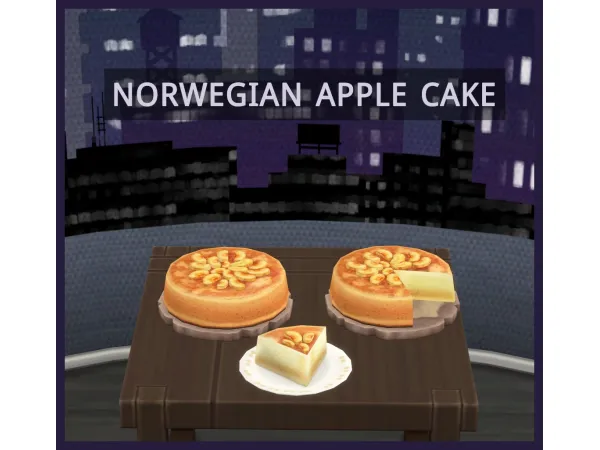 Maxis Match Norwegian Apple Cake by icemunmun - The Sims 4 Custom Content