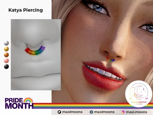 Alpha Katya Piercing - The Sims 4 Custom Content