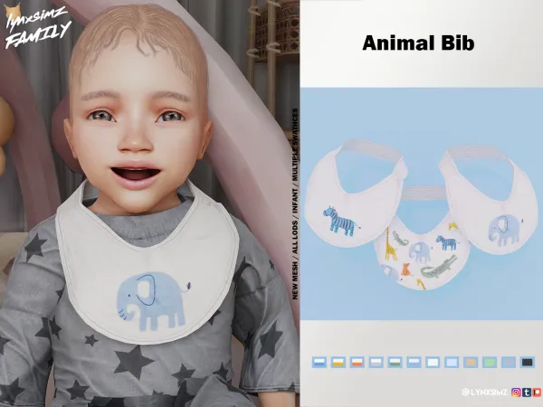 Alpha Animal Bib Infant by lynxsimzfamily - The Sims 4 Custom Content
