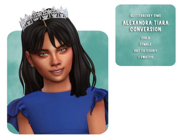 Mix Alexandra Tiara Child Conversion by simsfinds - The Sims 4 Custom Content