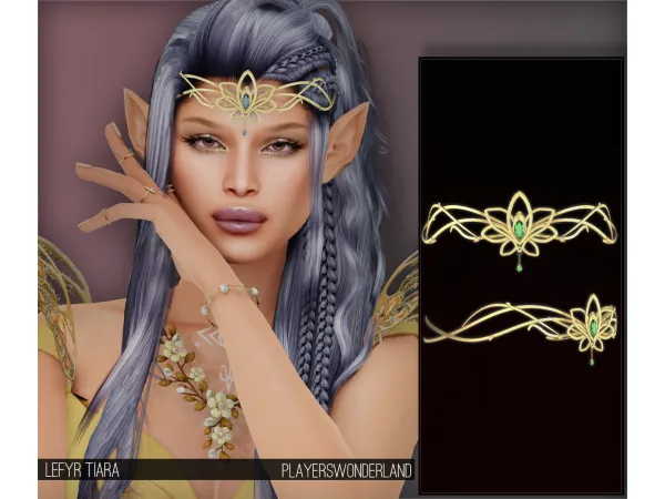 Alpha Lefyr Tiara - The Sims 4 Custom Content