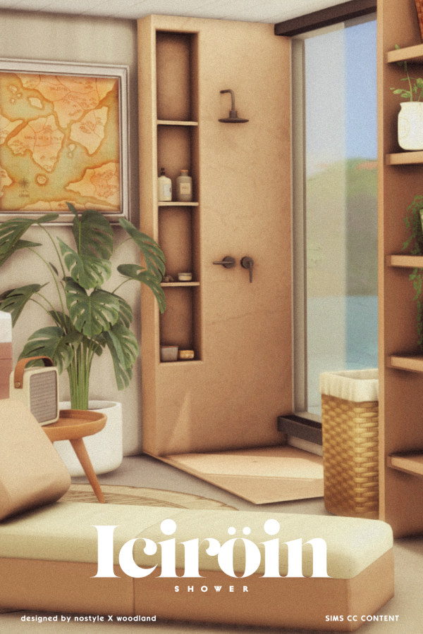 Maxis Match Shower by simsfinds - The Sims 4 Custom Content