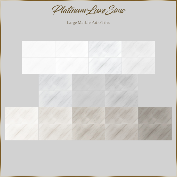 Mix Large Marble Patio Tiles by simsfinds - The Sims 4 Custom Content