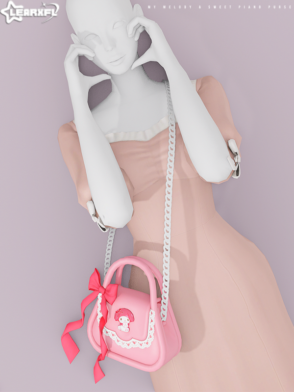 Alpha My Melody Sweet Piano Purse [417 Items] by simsfinds - The Sims 4 Custom Content