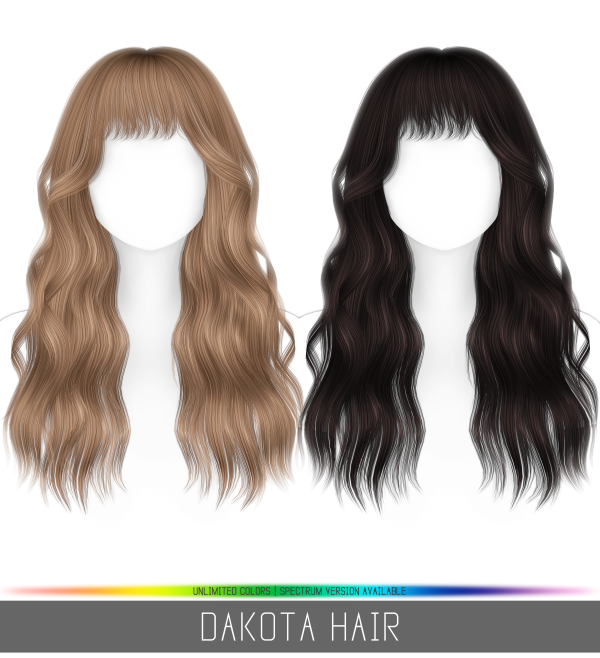 Alpha DAKOTA HAIR by simsfinds - The Sims 4 Custom Content