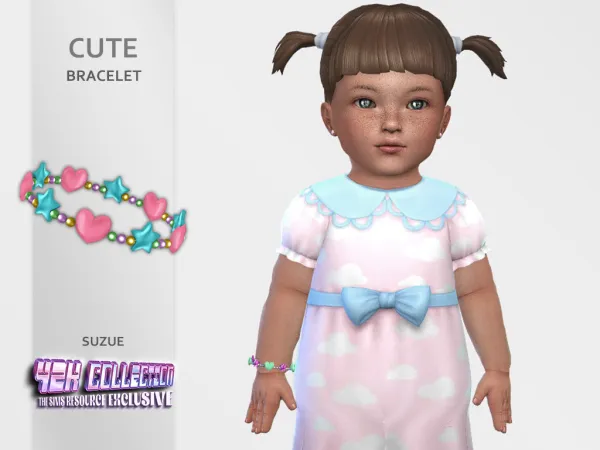 Alpha Y2K Cute Bracelet Infant - The Sims 4 Custom Content