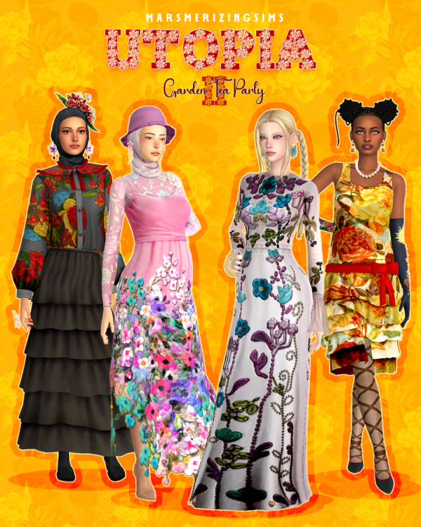 Maxis Match Utopia Part II Garden Tea Party (Public June 22nd) by simsfinds - The Sims 4 Custom Content