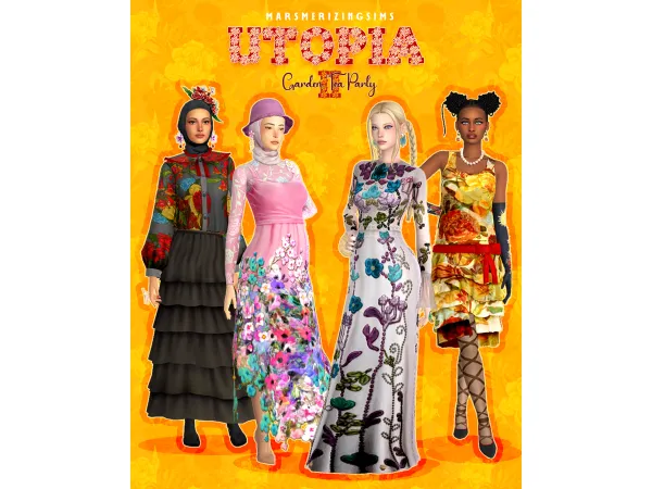 Maxis Match Utopia Part II Garden Tea Party (Public June 22nd) by marsmerizingsims - The Sims 4 Custom Content