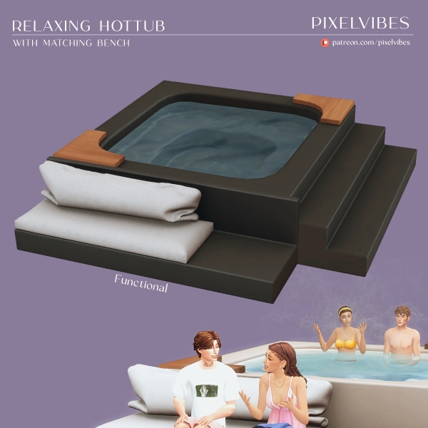 Maxis Match Relaxing Hottub by pixelvibes - The Sims 4 Custom Content