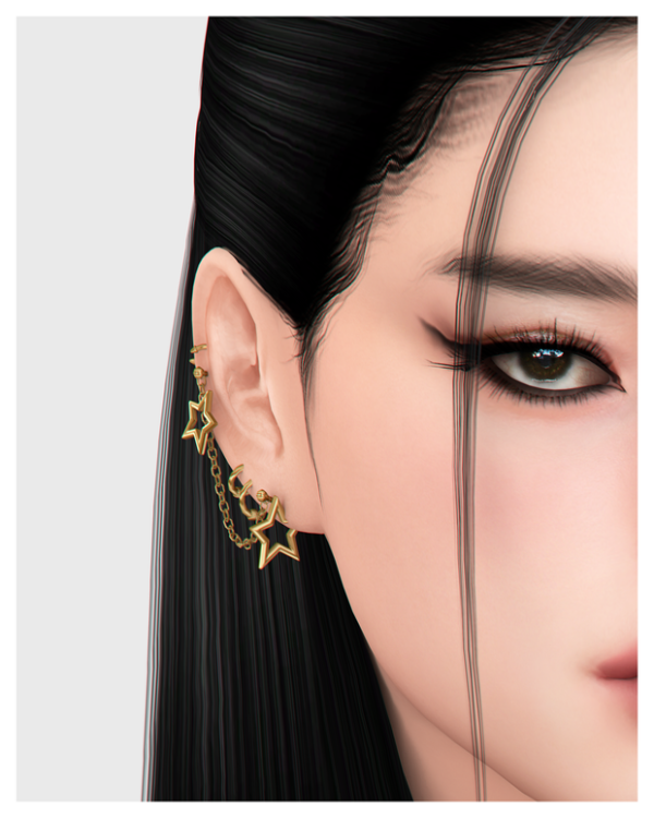 Alpha Neelie Ear Piercings by simsfinds - The Sims 4 Custom Content