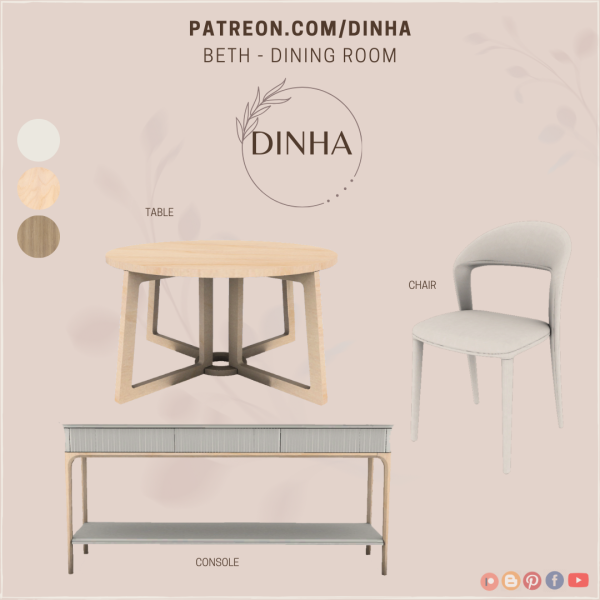 Mix Beth Dining Room by dinhagamer - The Sims 4 Custom Content