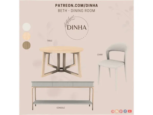 Mix Beth Dining Room - The Sims 4 Custom Content