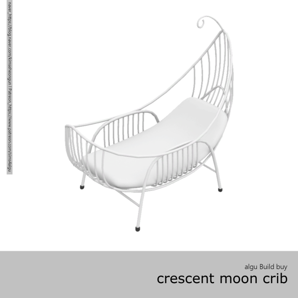 Mix [algu] crescent moon crib set by simsfinds - The Sims 4 Custom Content