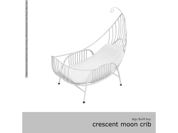 Mix [algu] crescent moon crib set by sims4algu - The Sims 4 Custom Content