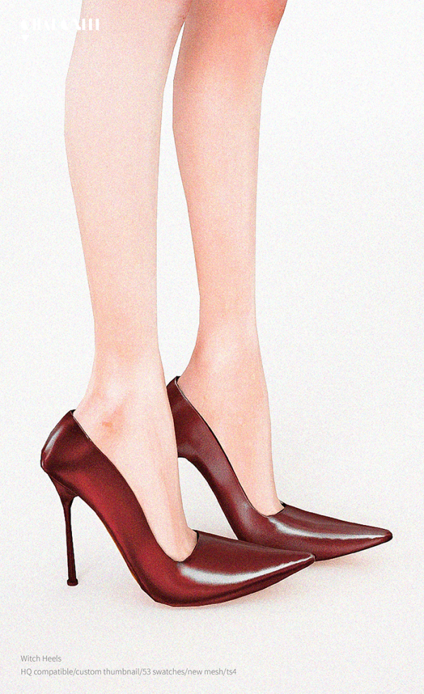 Alpha Witch Heels by simsfinds - The Sims 4 Custom Content