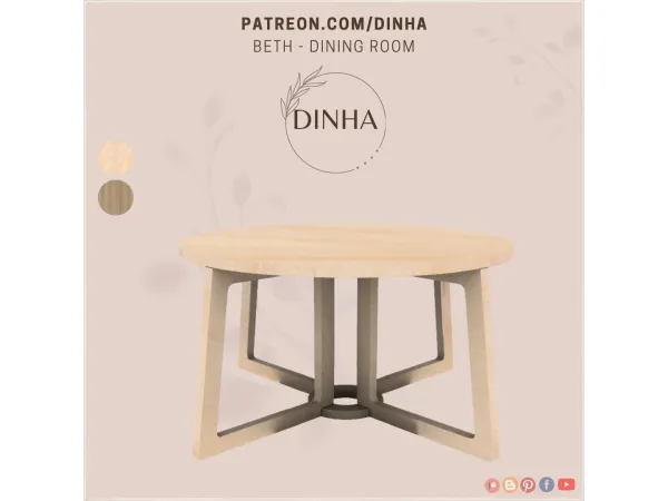 Mix Beth Dining Room (Table) - The Sims 4 Custom Content