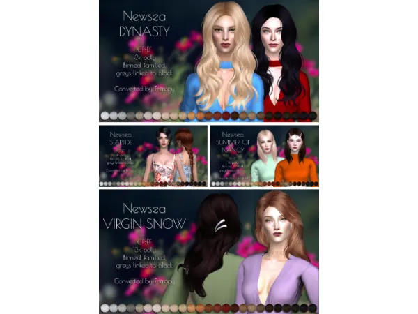 Newseas female hair retextures dump - The Sims 2 Custom Content