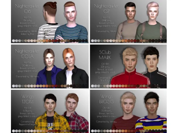 Random male hair dump - The Sims 2 Custom Content