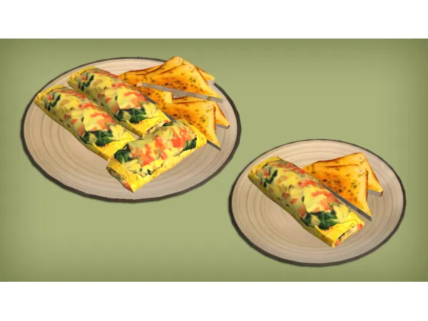 Spinach Mushroom Omelette Food for - The Sims 2 Custom Content