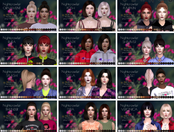 Nightcrawlers female hair retextures dump pt3 by simsfinds - The Sims 2 Custom Content