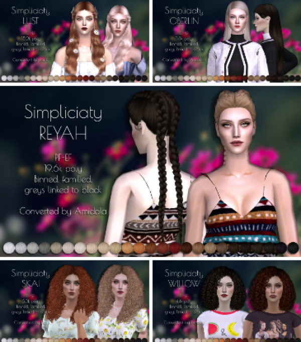 Simpliciatys female hair dump by simsfinds - The Sims 2 Custom Content