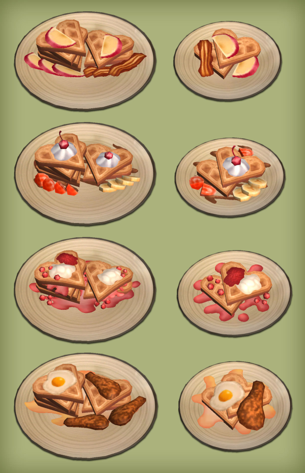 Sims 4 Waffles to Sims 2 as Food by simsfinds - The Sims 2 Custom Content