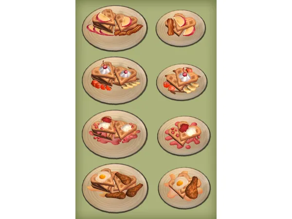 Sims 4 Waffles to Sims 2 as Food - The Sims 2 Custom Content