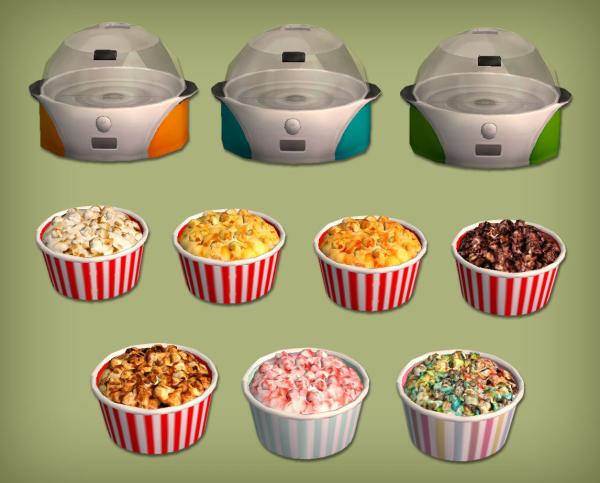 SugarKane Popcorn Popper Functional for by simsfinds - The Sims 2 Custom Content