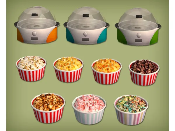 SugarKane Popcorn Popper Functional for - The Sims 2 Custom Content