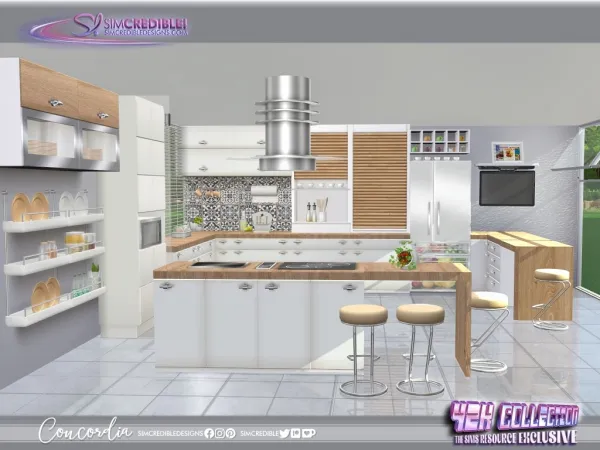 Alpha Concordia Kitchen - The Sims 4 Custom Content