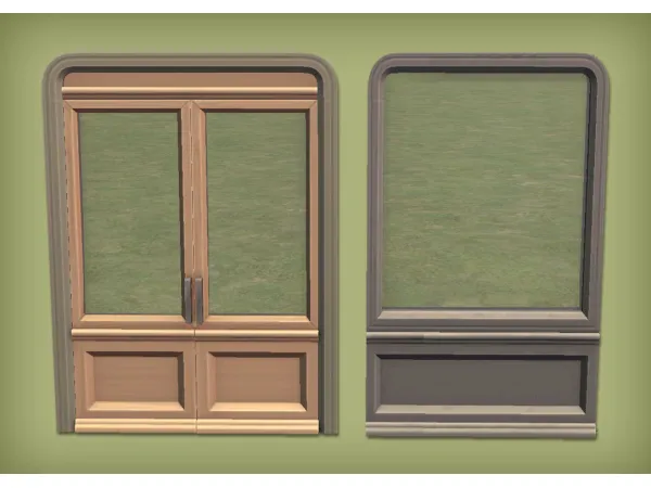 SOHO Shop Door 2 and Window for - The Sims 2 Custom Content