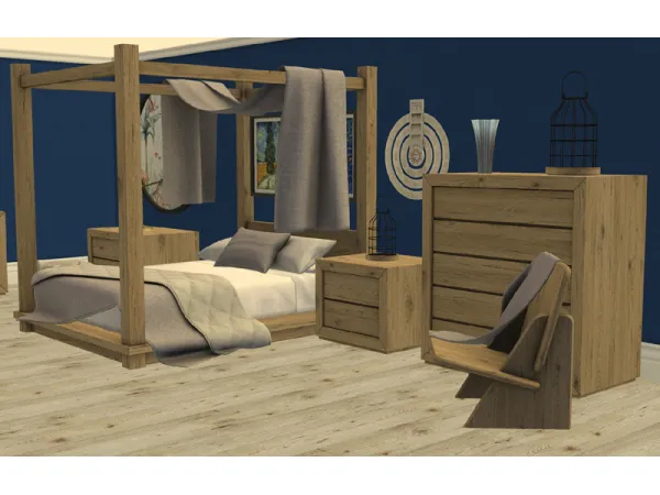 4to2 Russian Oak Bedroom - The Sims 2 Custom Content