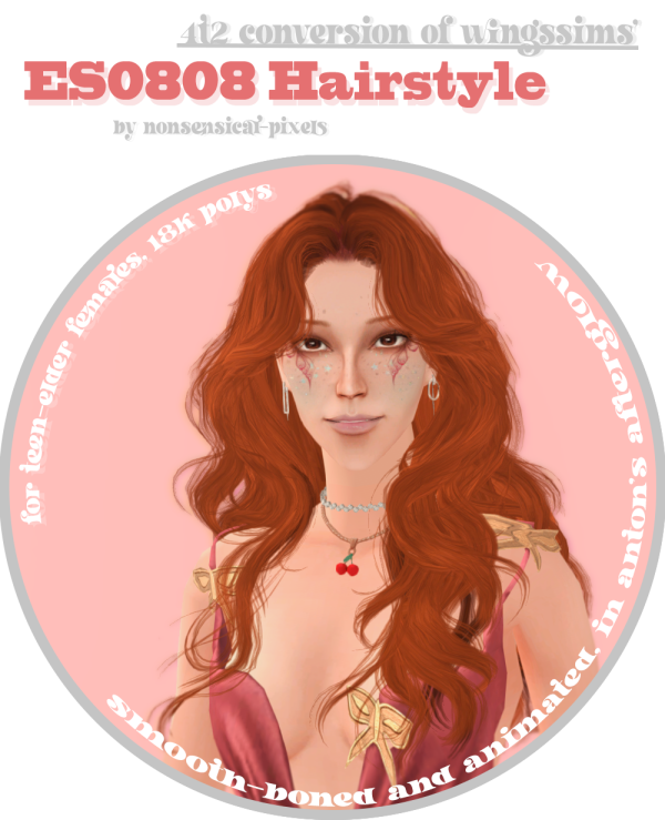 wingssims hair es0808 by simsfinds - The Sims 2 Custom Content