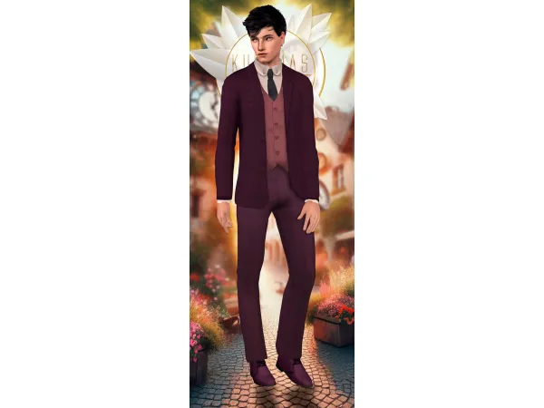 Kurimas 4t2 Green Plum Suits linzlu - The Sims 2 Custom Content
