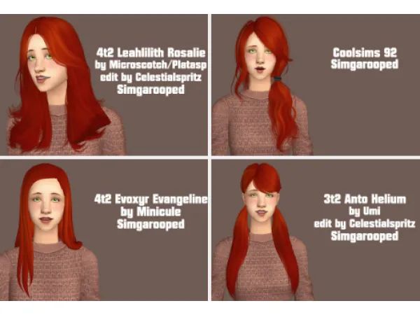 Hairs again (requests by simsfinds - The Sims 2 Custom Content