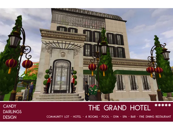 The Grand Hotel by simsfinds - The Sims 2 Custom Content