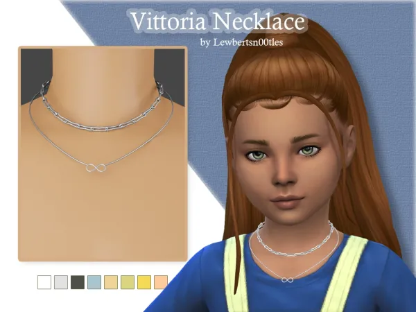 Maxis Match Vittoria Necklace [Child] by LewbertSn00tles - The Sims 4 Custom Content