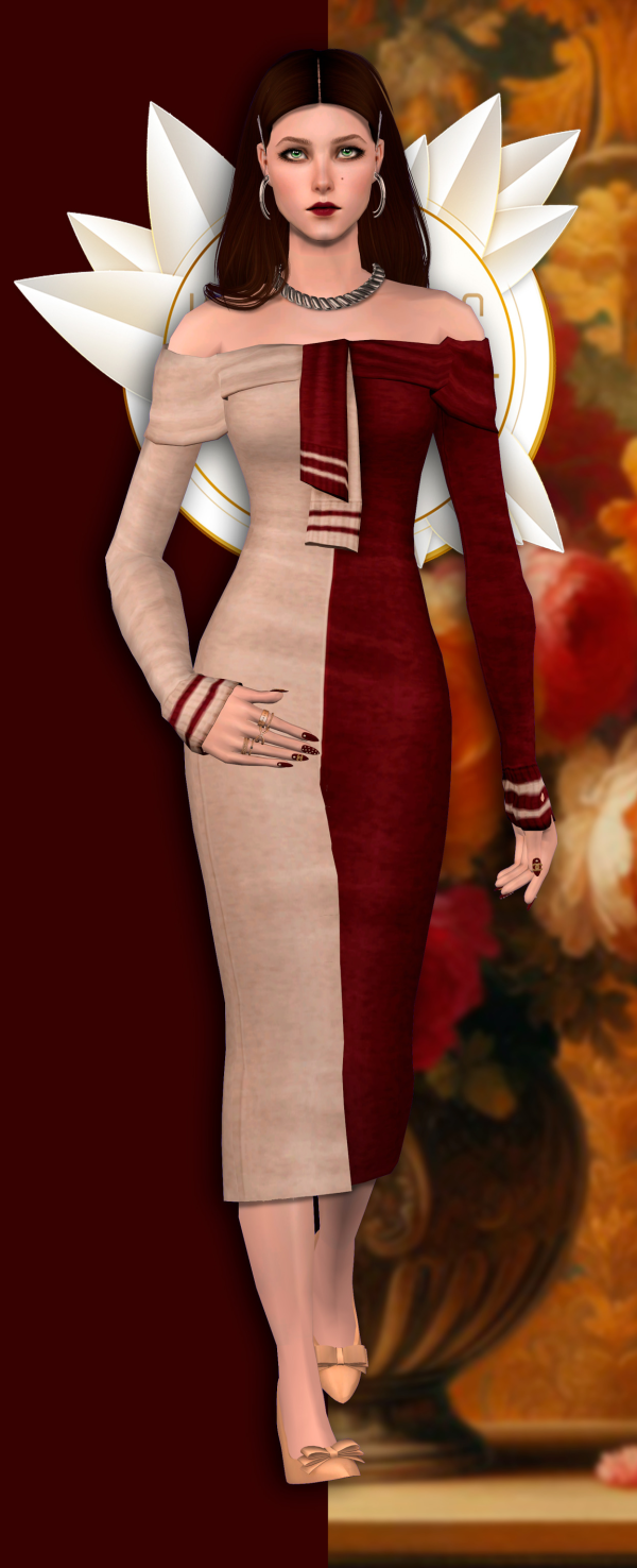 Kurimas 4t2 Dusty Dress Sentate by simsfinds - The Sims 2 Custom Content