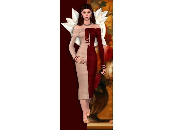 Kurimas 4t2 Dusty Dress Sentate - The Sims 2 Custom Content