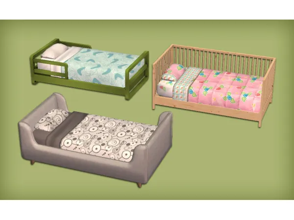 3 Toddler Beds Functional for - The Sims 2 Custom Content