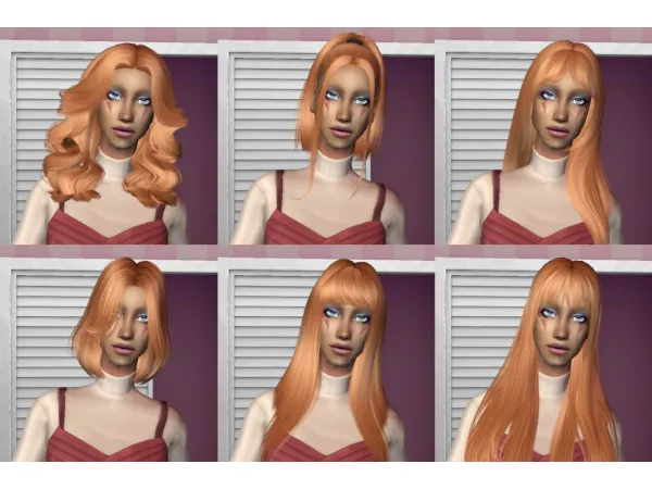 LL Pooklet Hair Set1 - The Sims 2 Custom Content