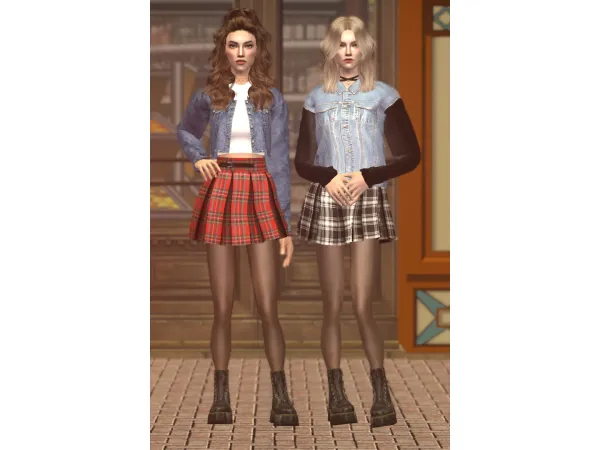 4t2 AF BackTrack Crop Denim Jacket And Tank Top - The Sims 2 Custom Content